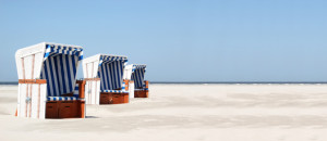 Strandkorb blau